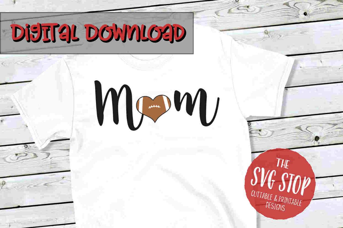 Mom Football 3 -SVG, PNG, DXF example image 1