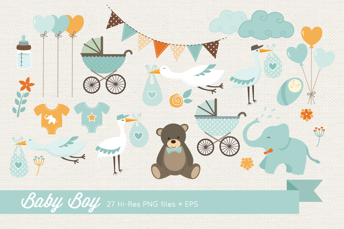 Baby Boy Clipart example image 1
