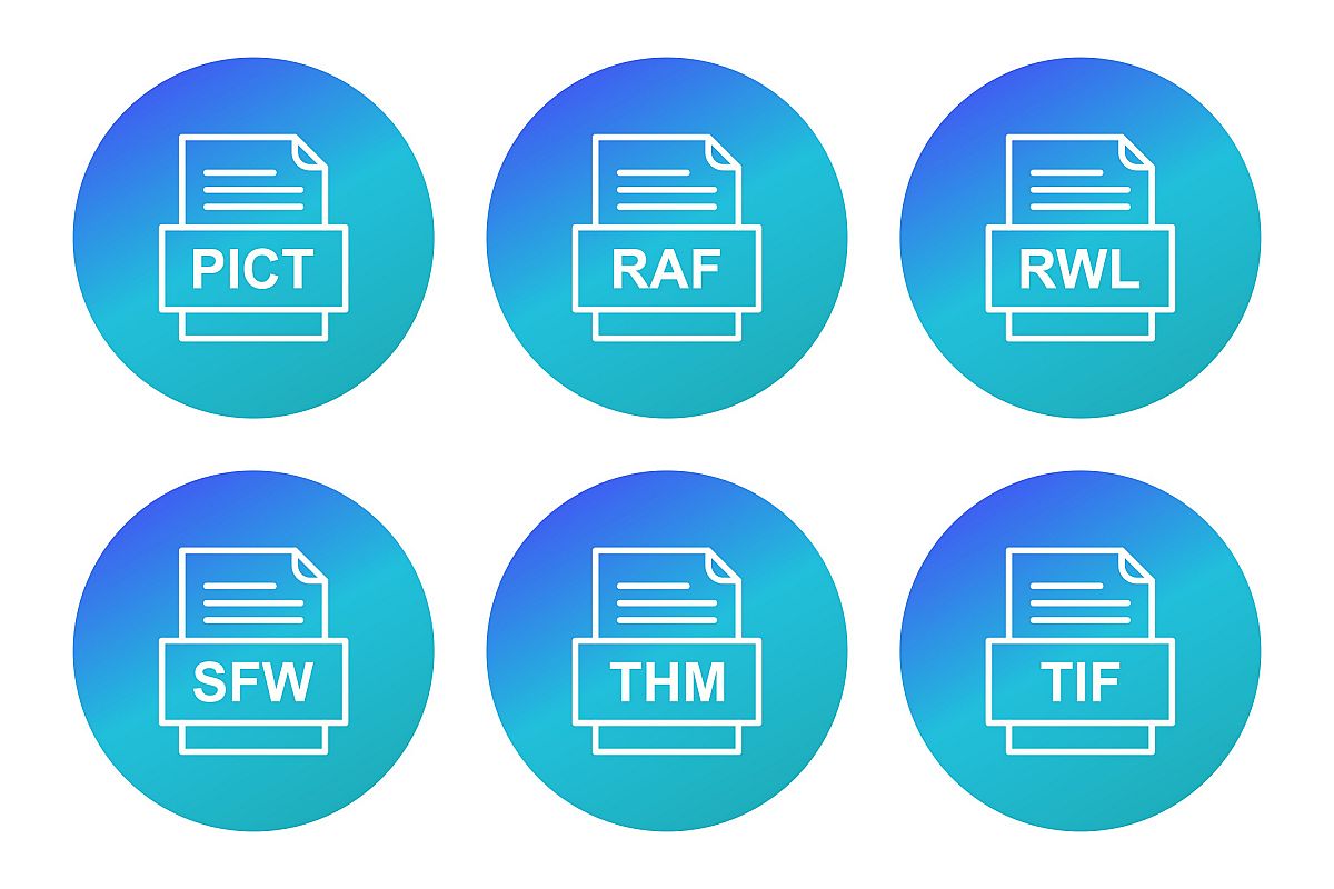 Set Of File Formats Icons example image 1