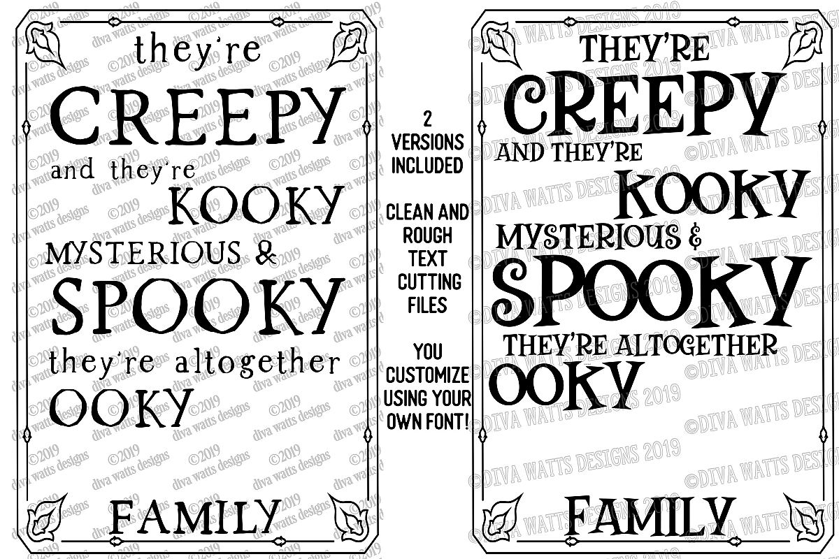 Creepy & Kooky Mysterious Spooky Halloween Family Name Sign example image 1