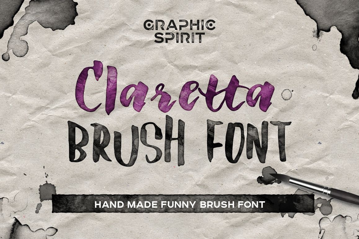 Claretta Brush Ink Font example image 1