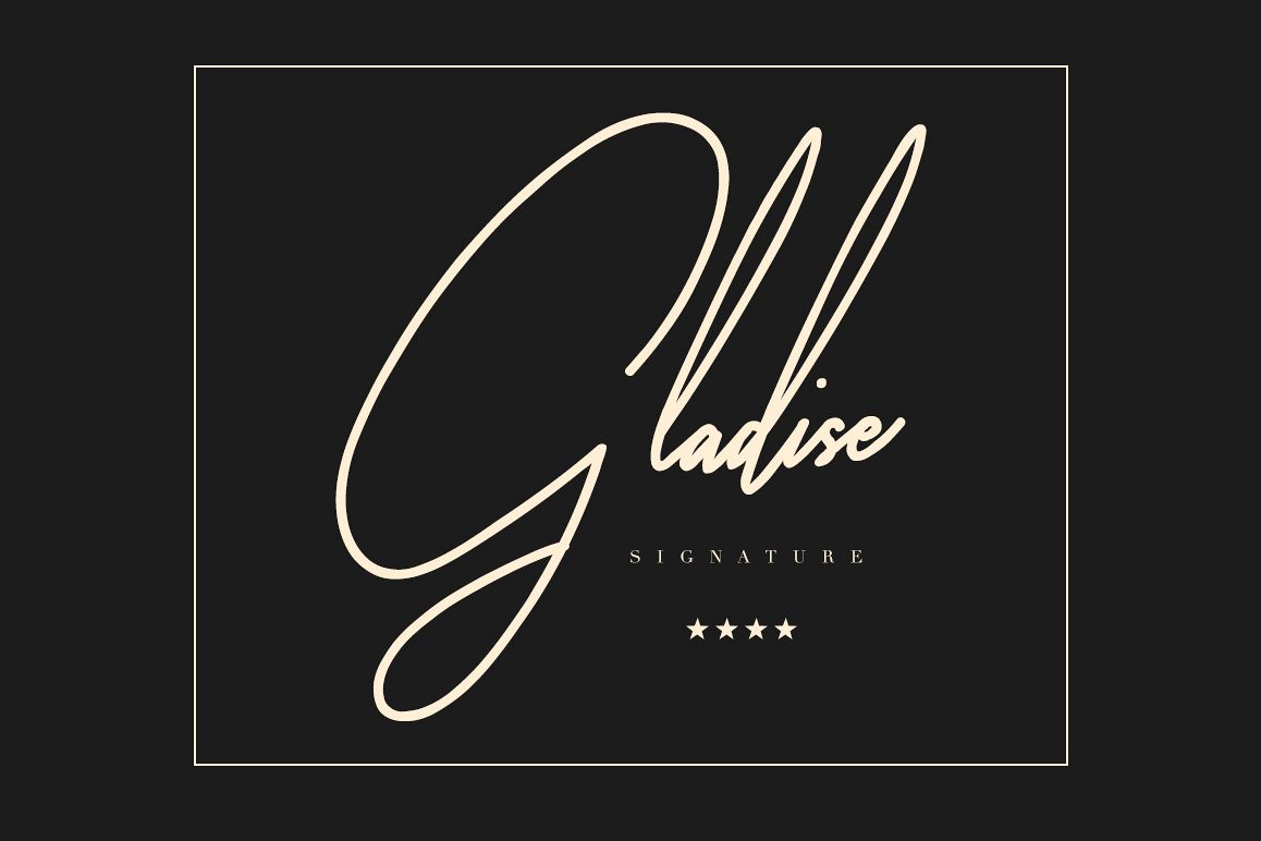Gladise Signature Font example image 1