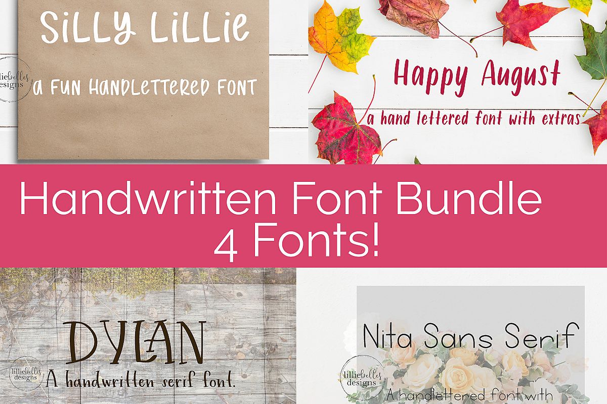 Handwritten Print Fonts bundle example image 1