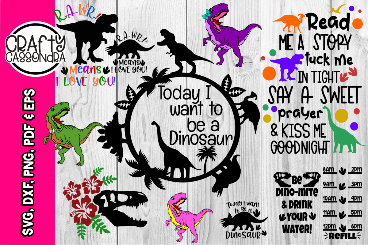 Dinosaur svg - Bundle - water bottle tracker - layered svg example image 1