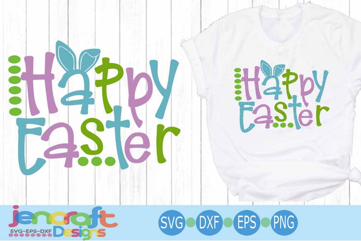 Easter SVG, Happy Easter SVG - Bunny ears Spring svg example image 1