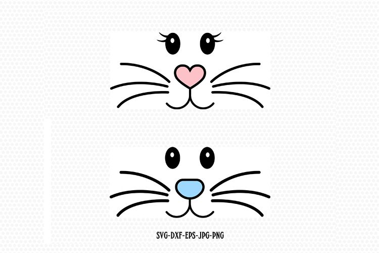 Bunny face, bunny eastersvg (221128) | SVGs | Design Bundles