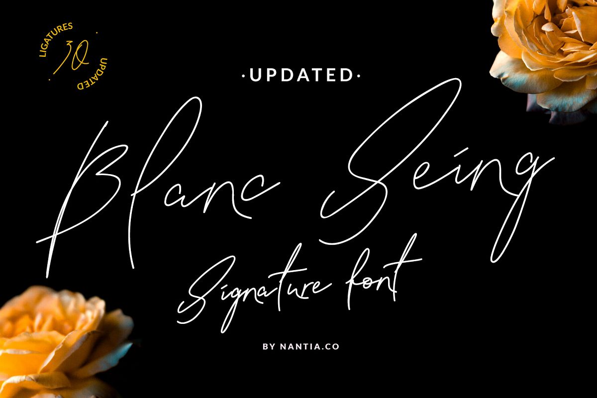 Signature Font Blanc Seing example image 1