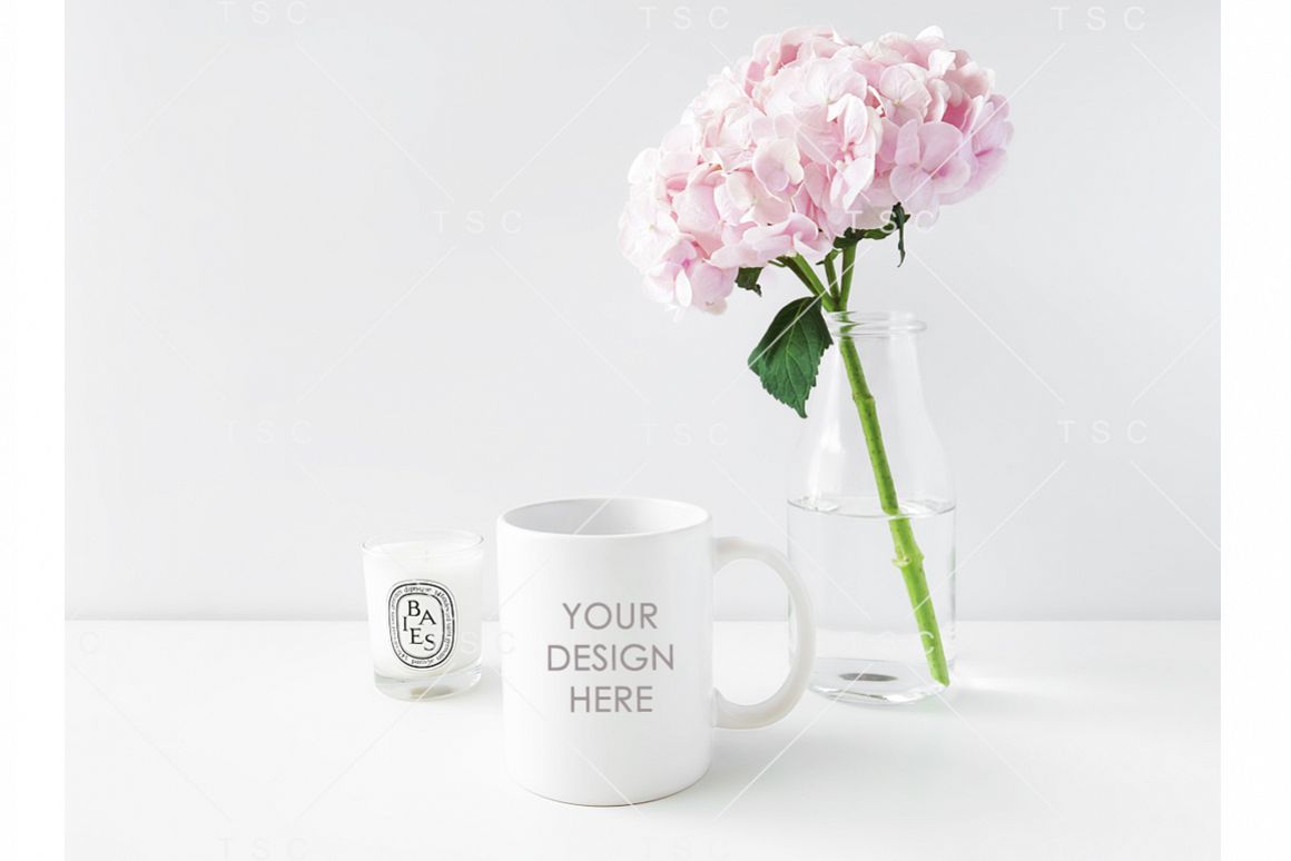 Feminine White Mug Mockup example image 1