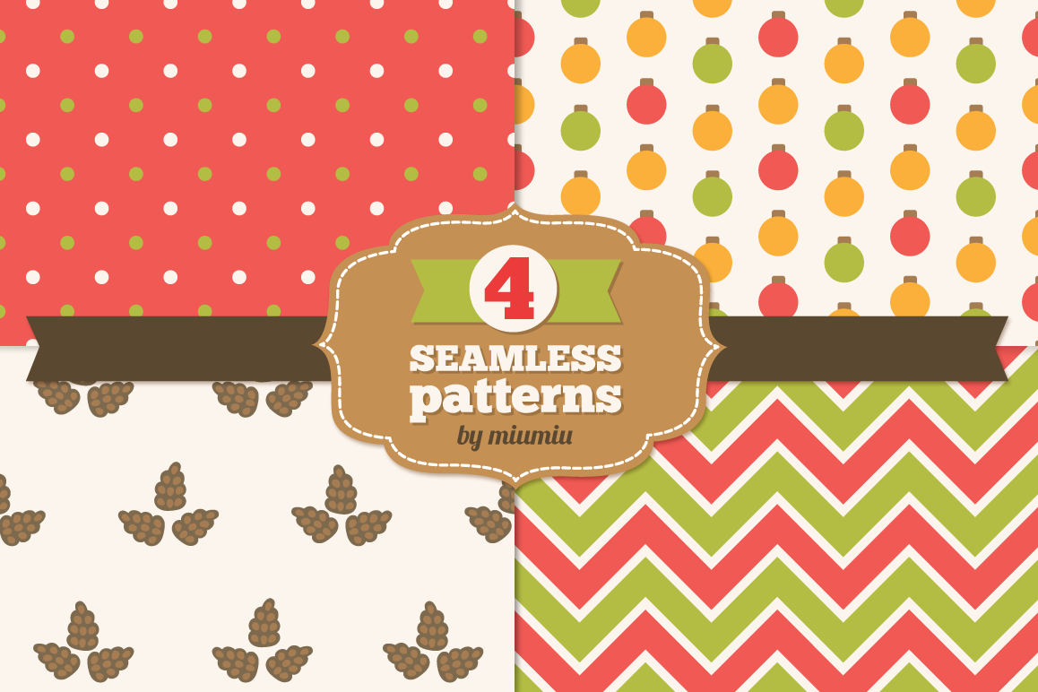 Christmas Seamless Patterns example image 1