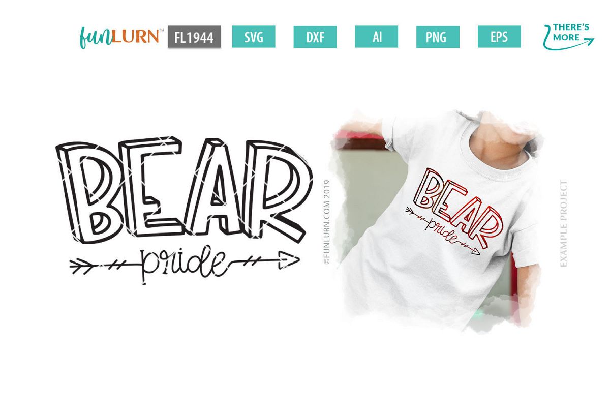 Bear Pride Team SVG Cut File example image 1