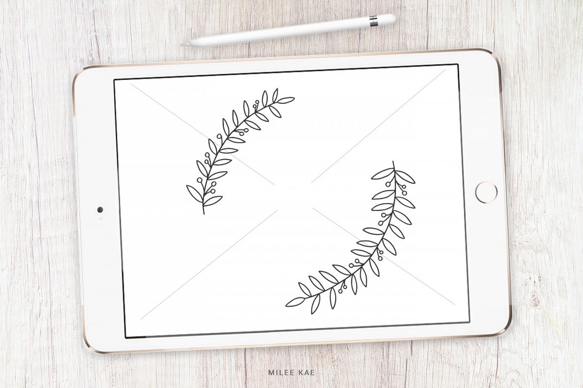 Wildflower Floral Wreath SVG, cutting file and decal example image 1