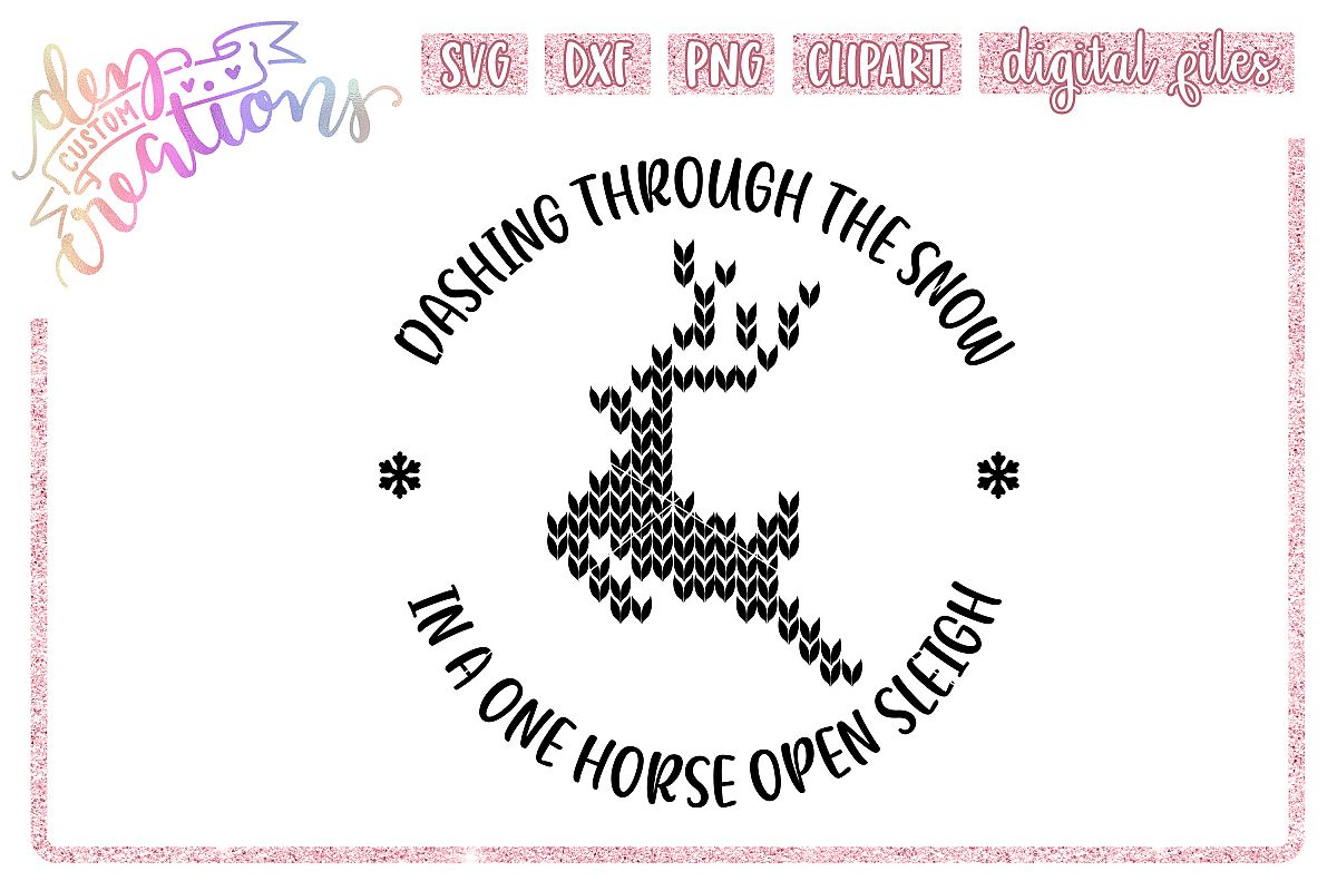 Dashing Through The Snow - SVG DXF PNG - Digital Craft File example image 1