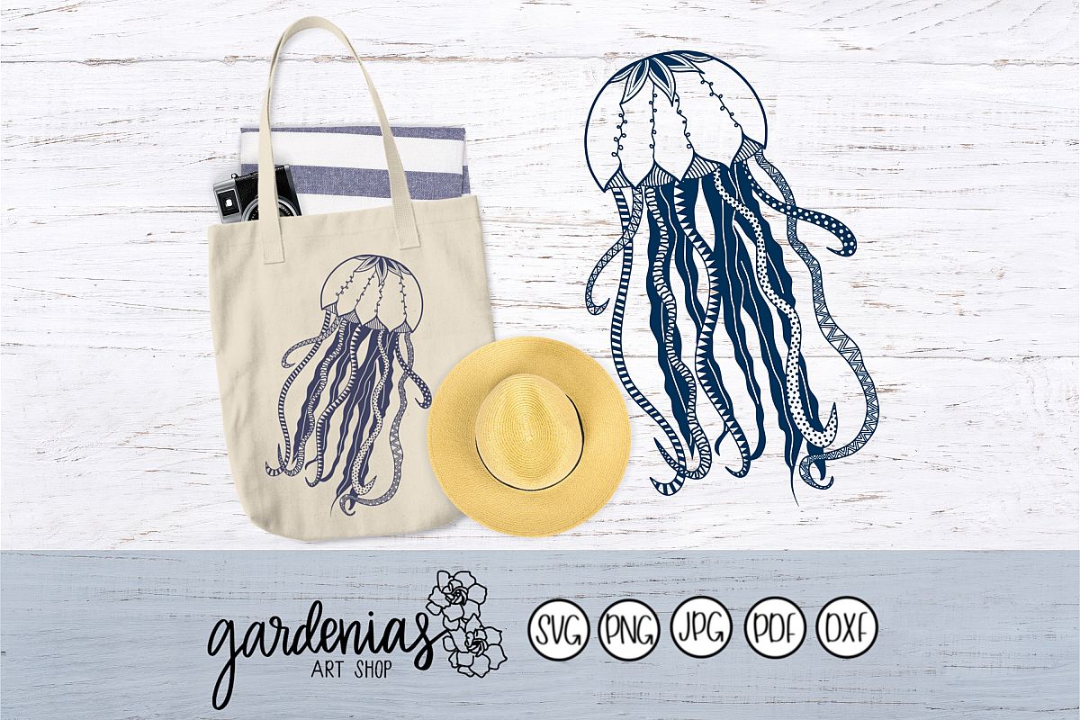 Jellyfish Zen Doodle example image 1