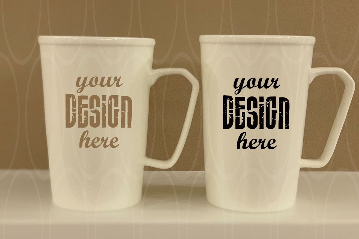 Styled Stock Photography Blank White Coffee Glass Cups example image 1