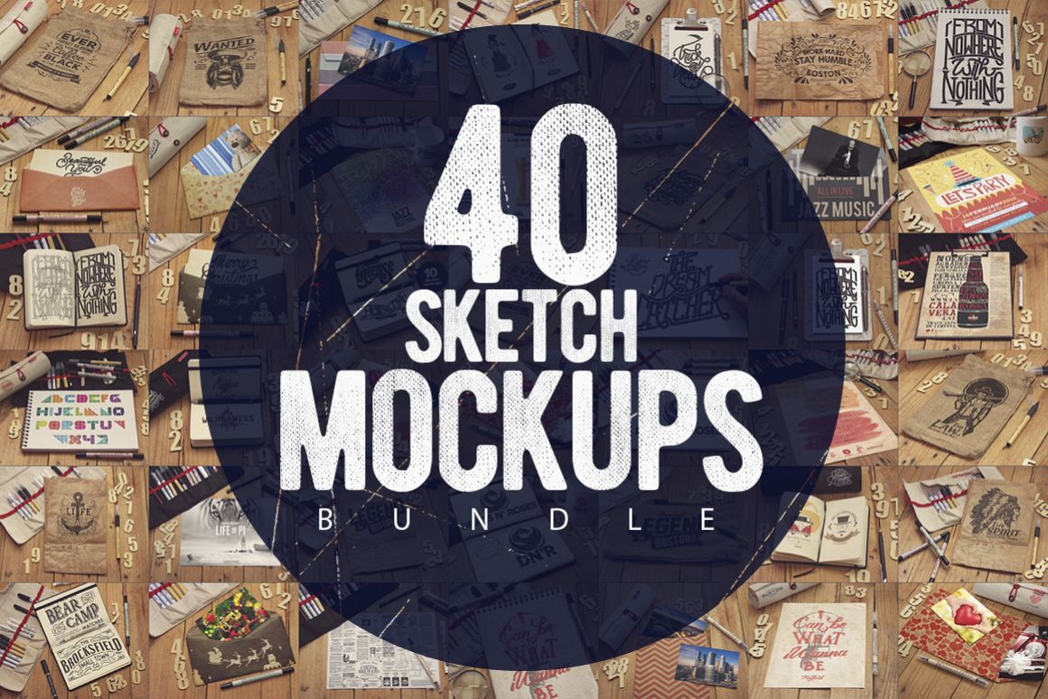 40 Sketch Mockups Bundle -60 example image 1