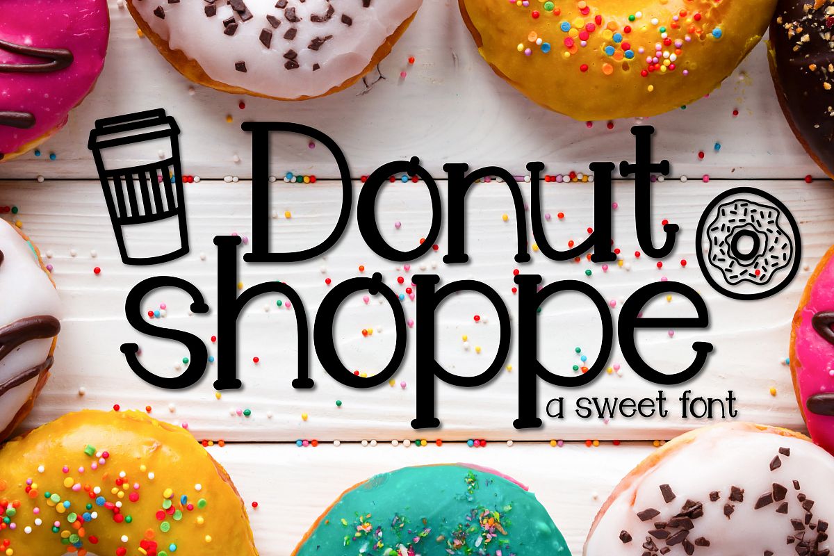 Donut Shoppe a Sweet Font example image 1