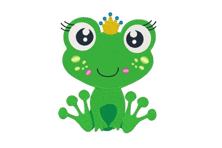 Frog Machine Embroidery Design 7 Sizes Embroidery Toad example image 1
