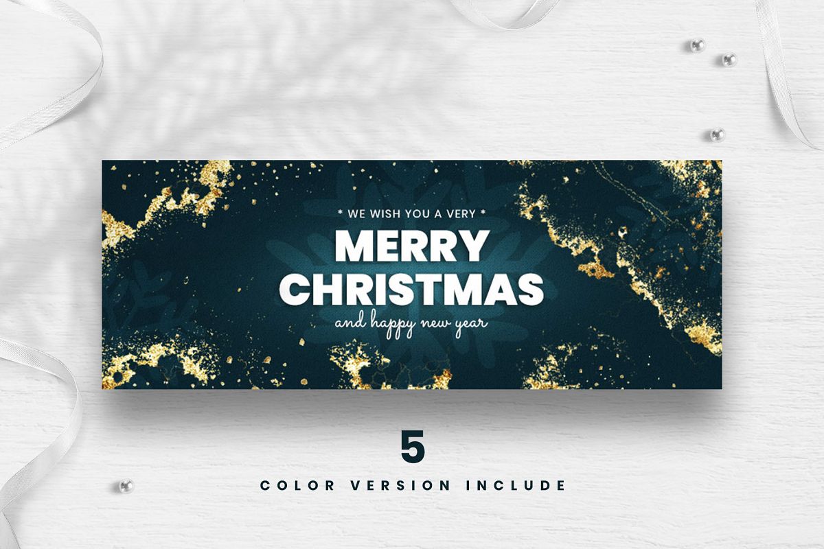 Merry Christmas Facebook Cover Template example image 1
