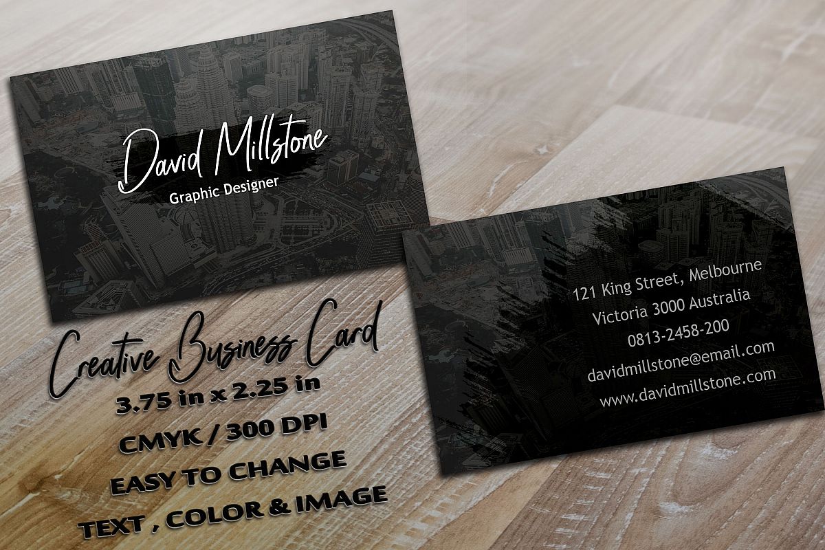 Creative business card template example image 1