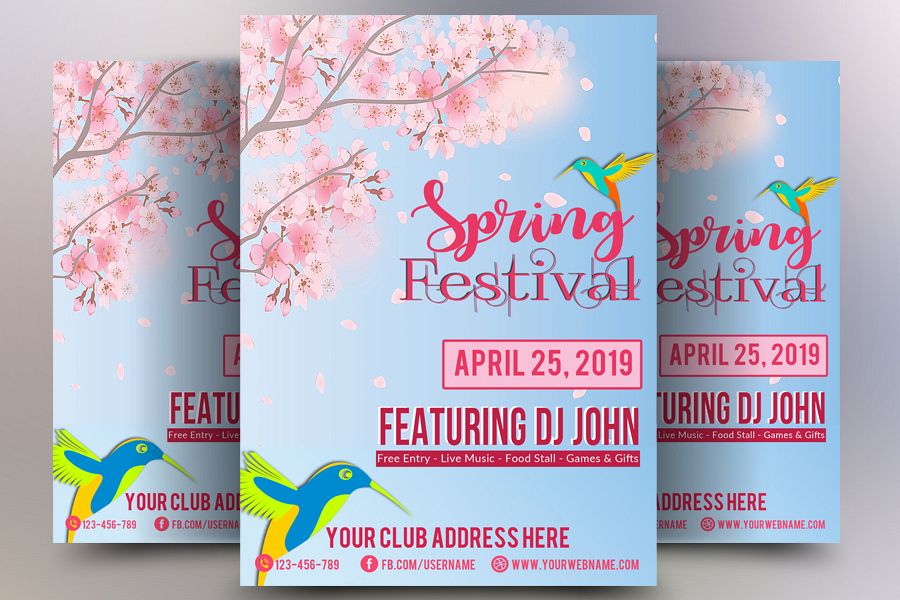 Spring Festival Flyer Template example image 1