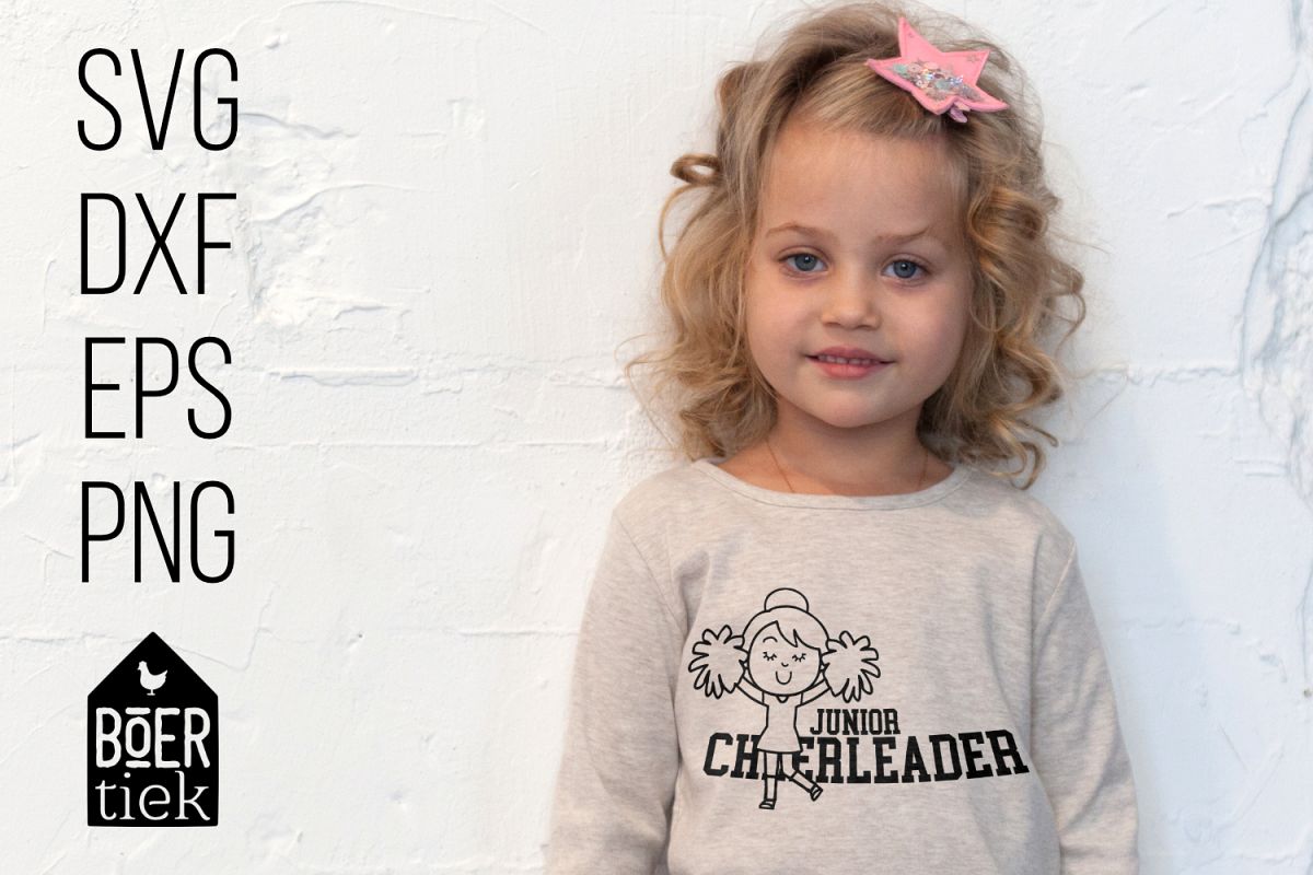 Junior cheerleader, SVG cutting file example image 1