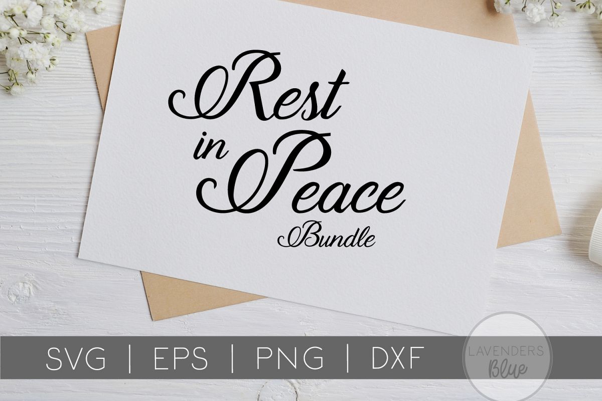 Rest in Peace SVG Bundle | EPS | PNG | DXF