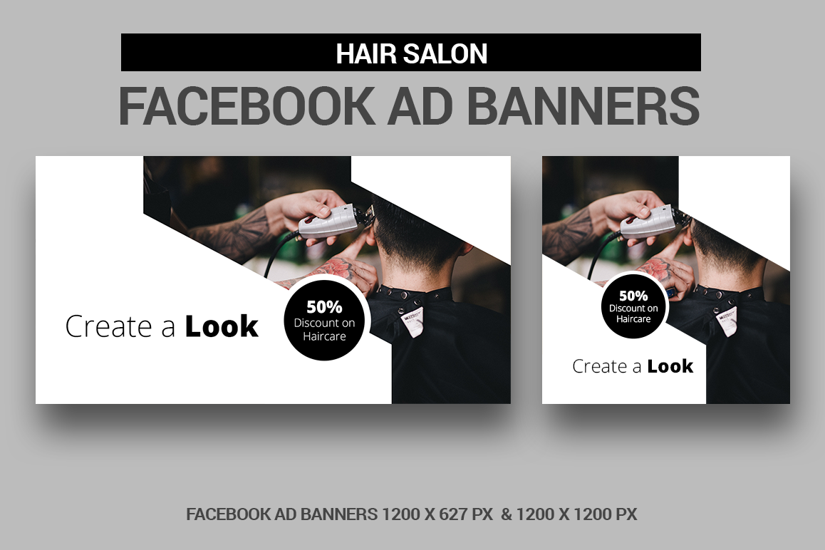 Hairs Salon Facebook Ad Banners example image 1