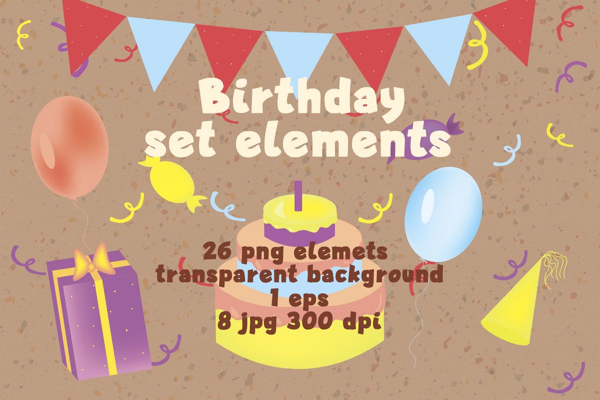 Set birthday elements example image 1