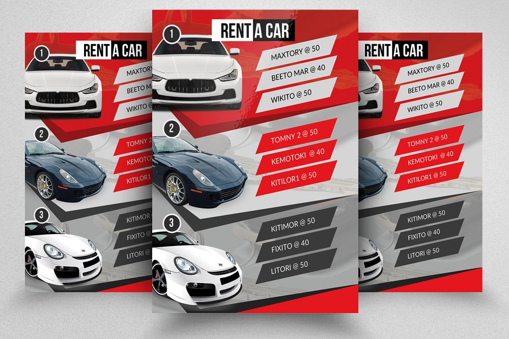 Rent A Car Flyer Template example image 1