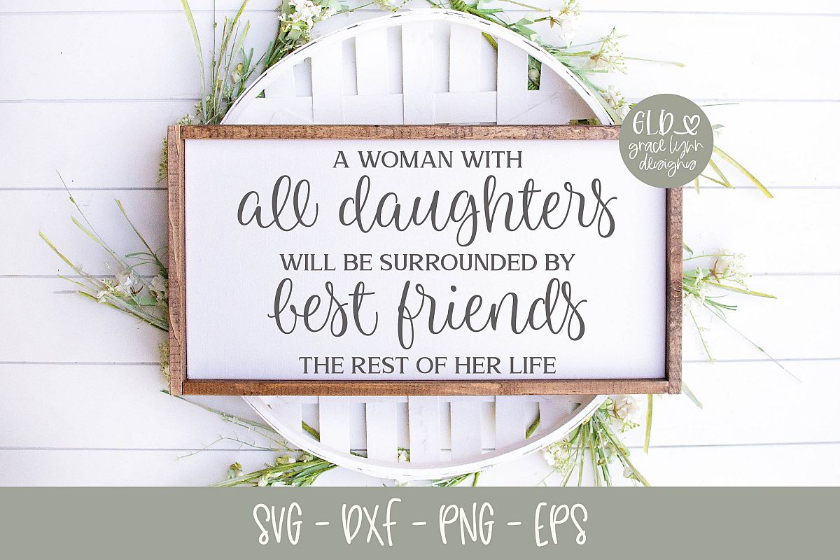 A Woman With All Daughters - SVG example image 1