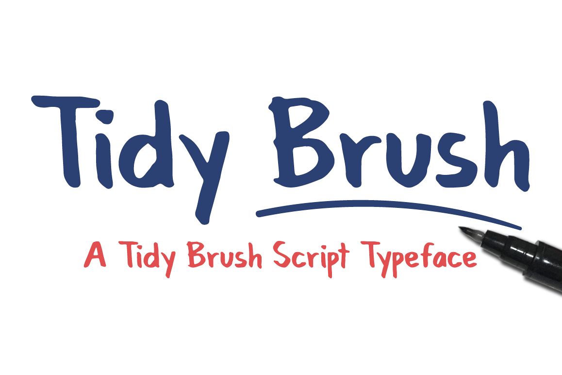 Tidy Brush Script Typeface example image 1