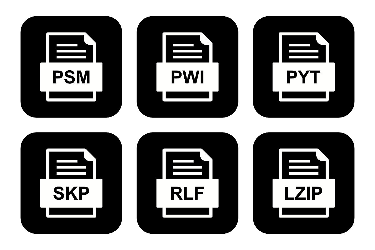 Set Of File Formats Icons example image 1