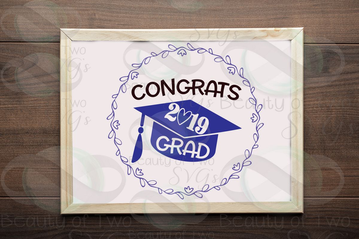 2019 Grad svg and png, Congrats 2019 Graduate svg example image 1