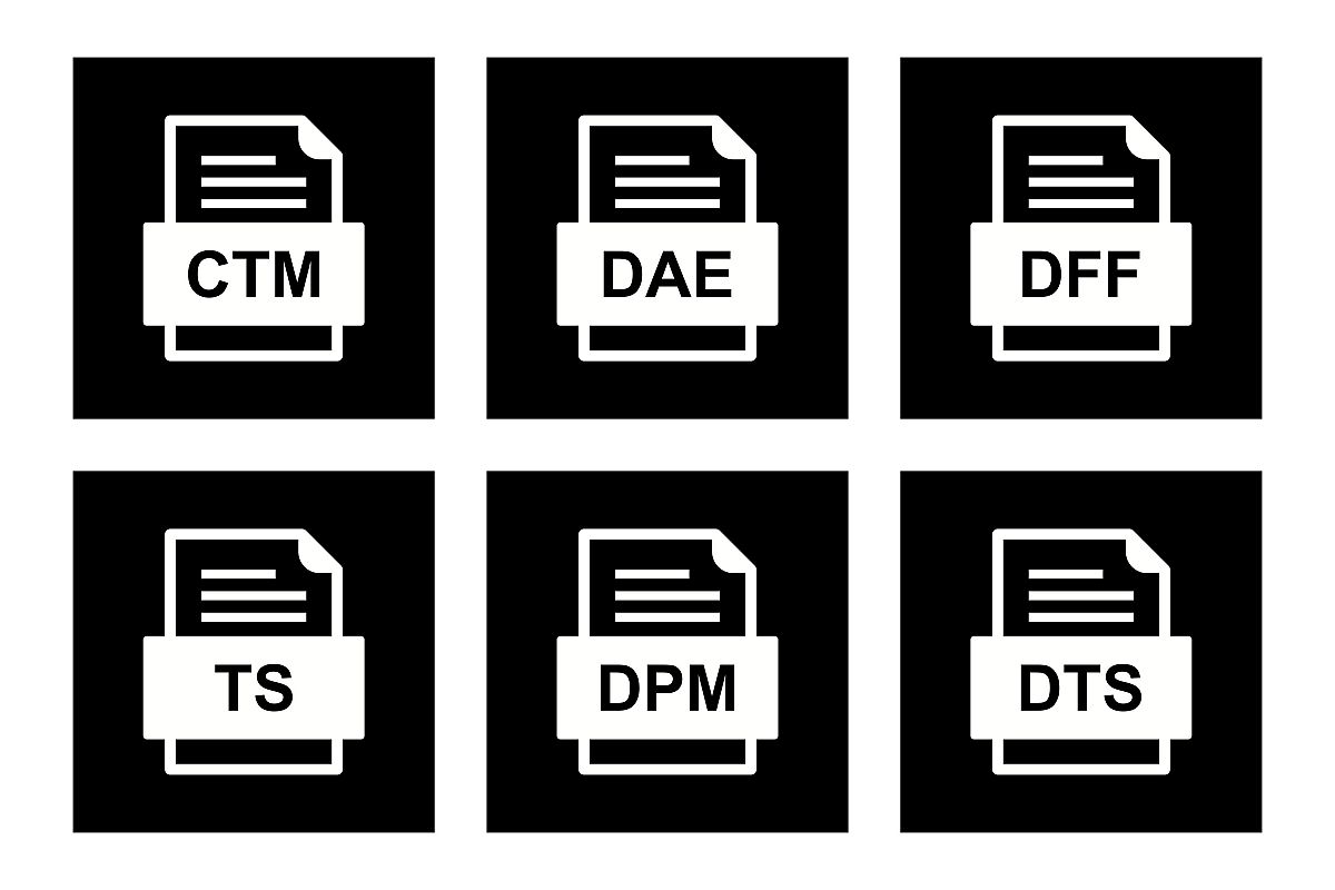 Set Of File Formats Icons example image 1