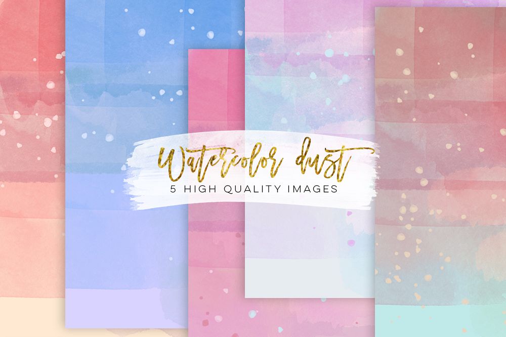 Watercolor Planner Stickers Digital Graphic Resources paper, pastel watercolor background, whimsical watercolor pastel texture, hand painted example image 1
