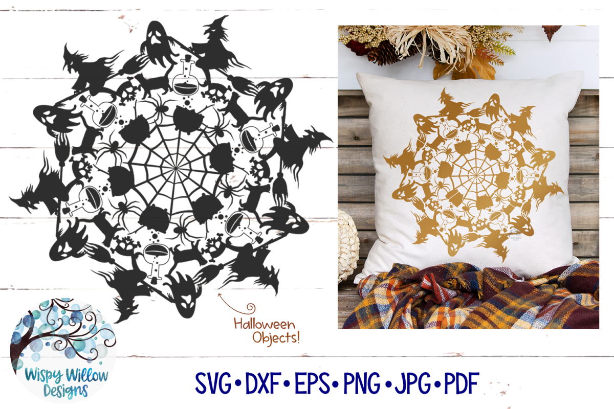 Download Halloween Mandala SVG | Fall Mandala SVG | Fall SVG Cut File