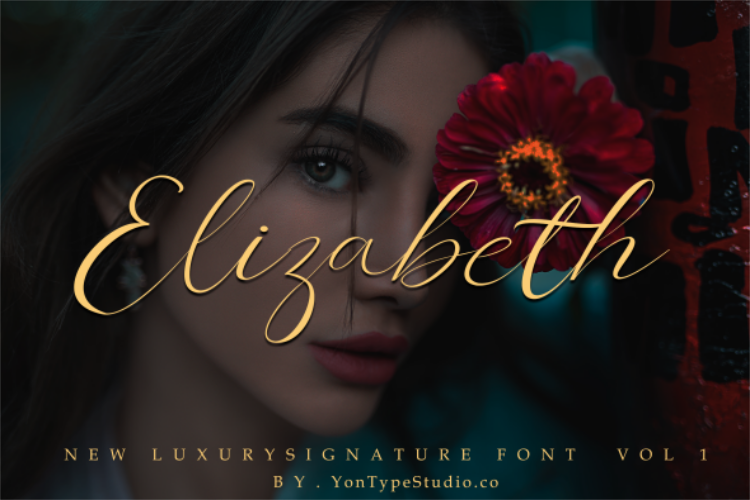Elizabeth Luxury Signature Font example image 1