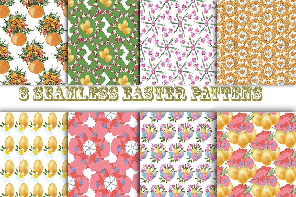 Easter pattern. Seamless pattern with Easter motifs. example image 1