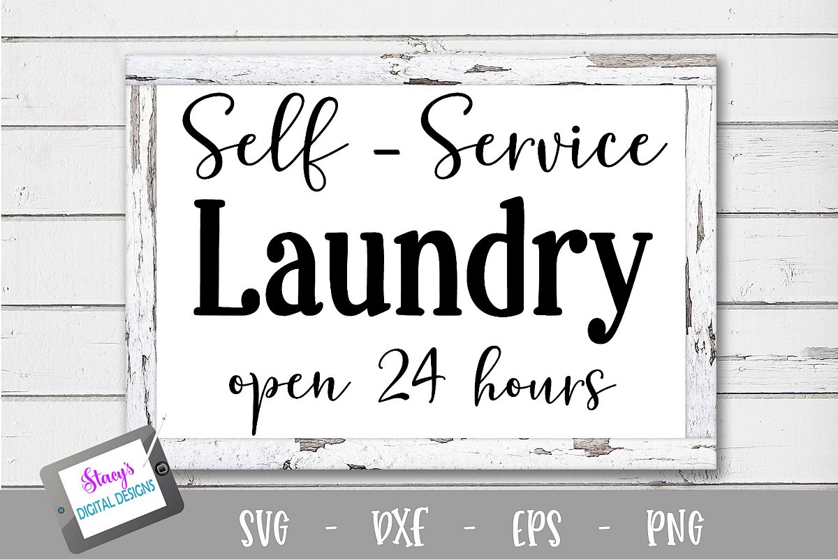 Laundry SVG - Self Service Laundry, open 24 hours example image 1