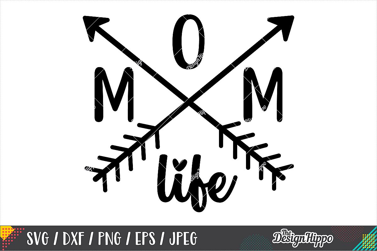 Mom Life Arrows SVG PNG DXF EPS Cricut Cutting Files example image 1