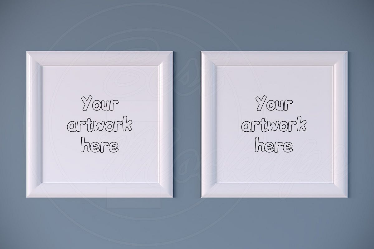 Kit of two white square mock ups example image 1