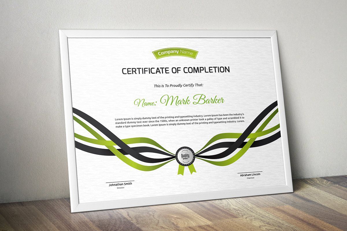 Certificate example image 1