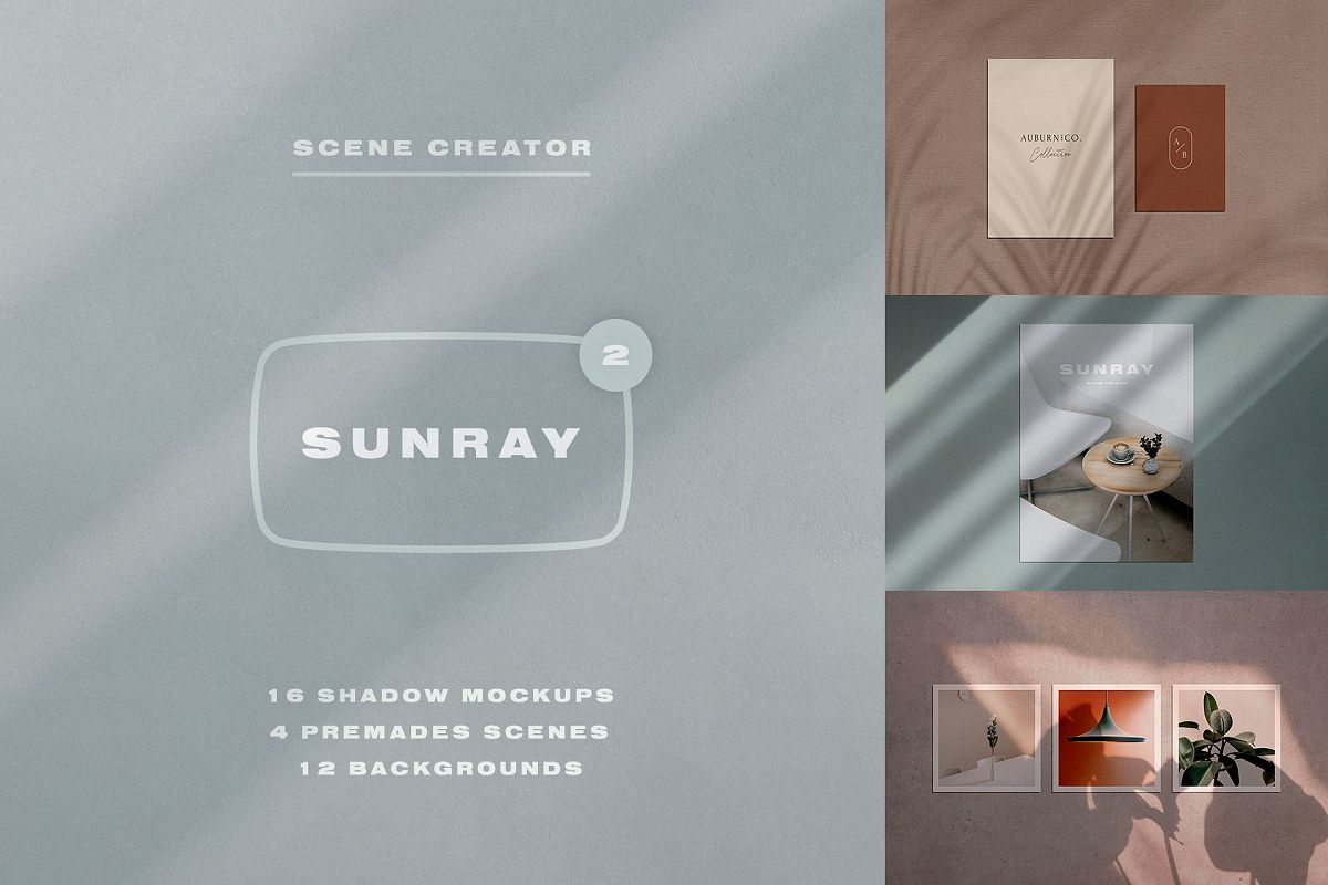 Sunray 2 - Stationery Shadow Mockups example image 1