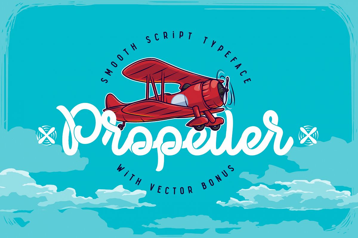 Propeller font illustration example image 1