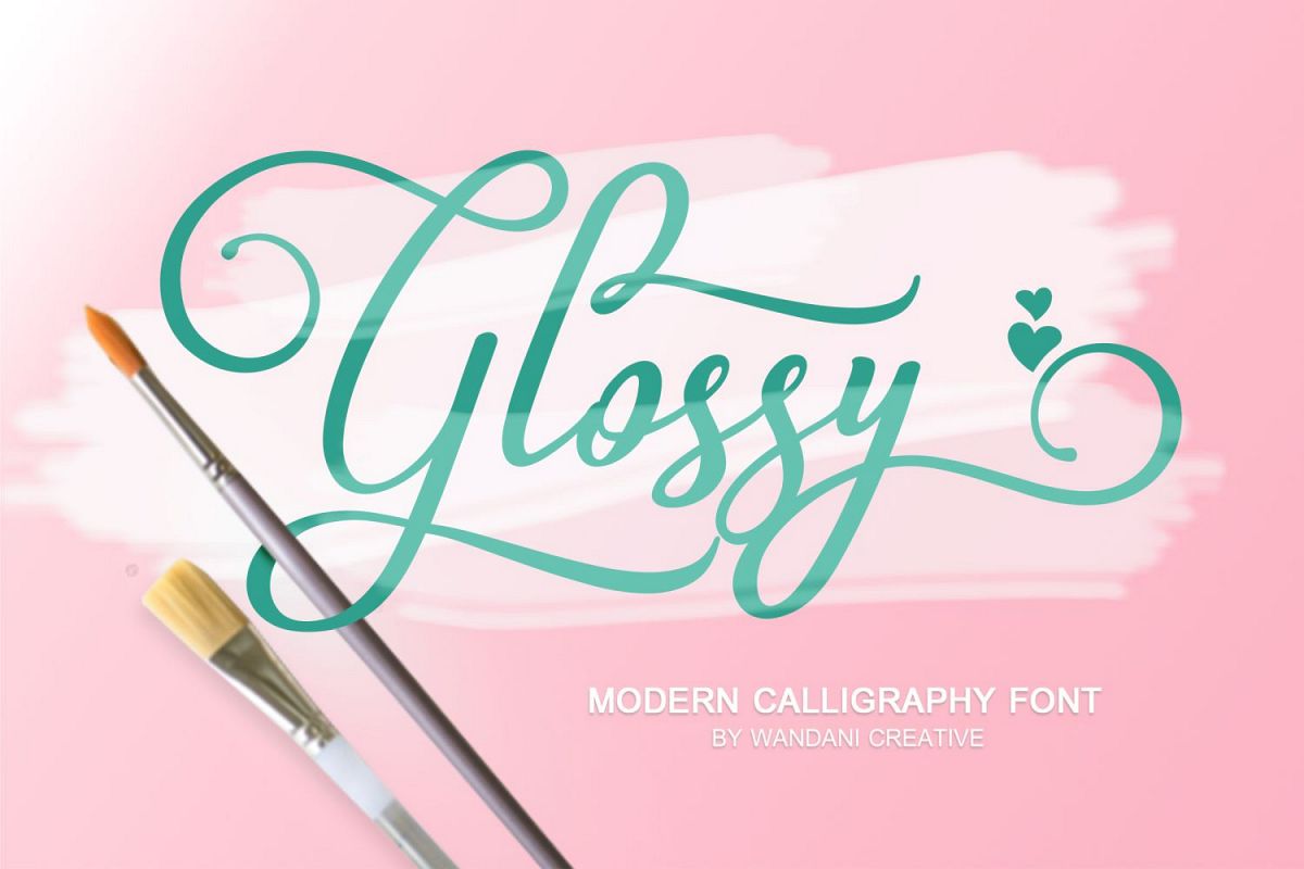 Glossy Font (161328) | Calligraphy | Font Bundles