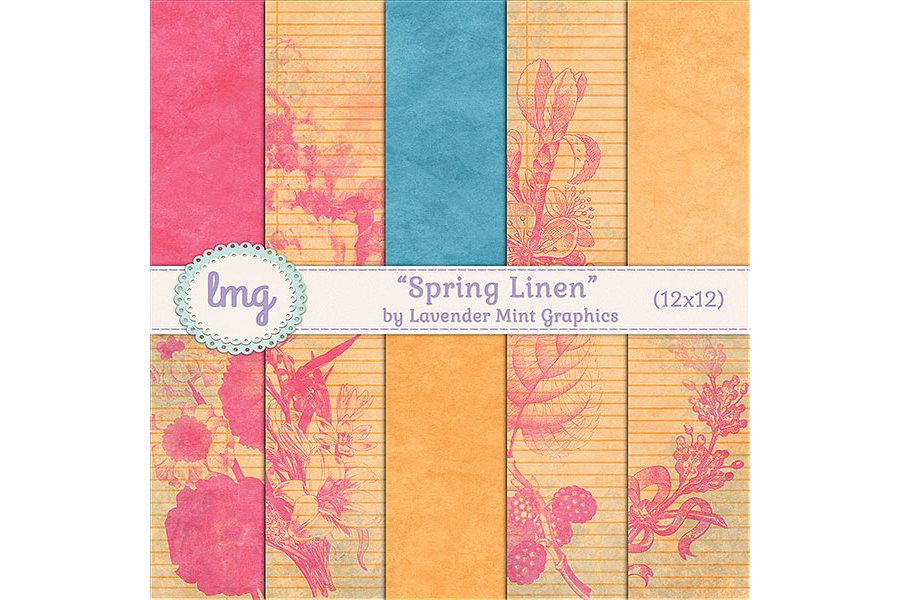 Spring Linen Paper Pack