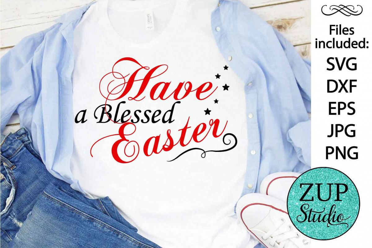 Blessed easter Digital Cutting files file 55 example image 1