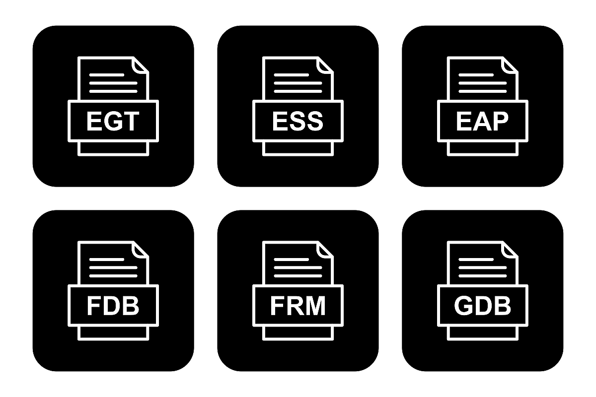 Set Of File Formats Icons example image 1