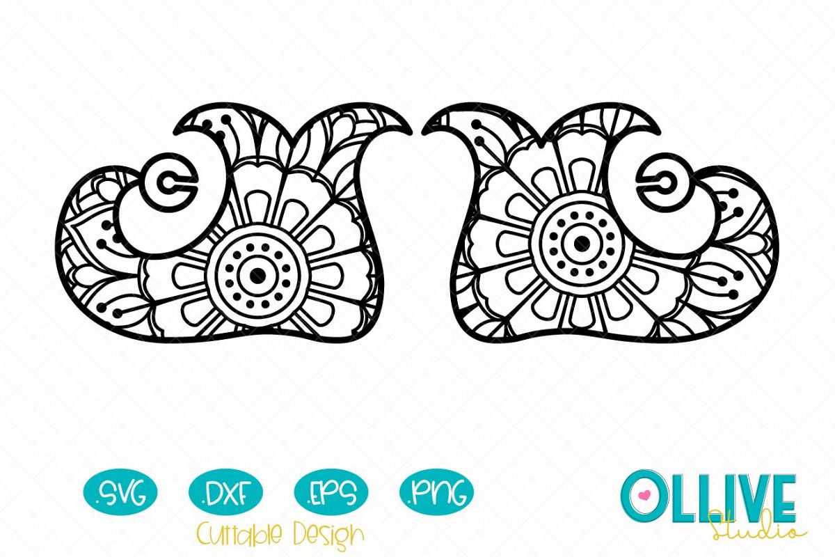 Download Christmas Elf Shoes Mandala Svg 405134 Cut Files Design Bundles