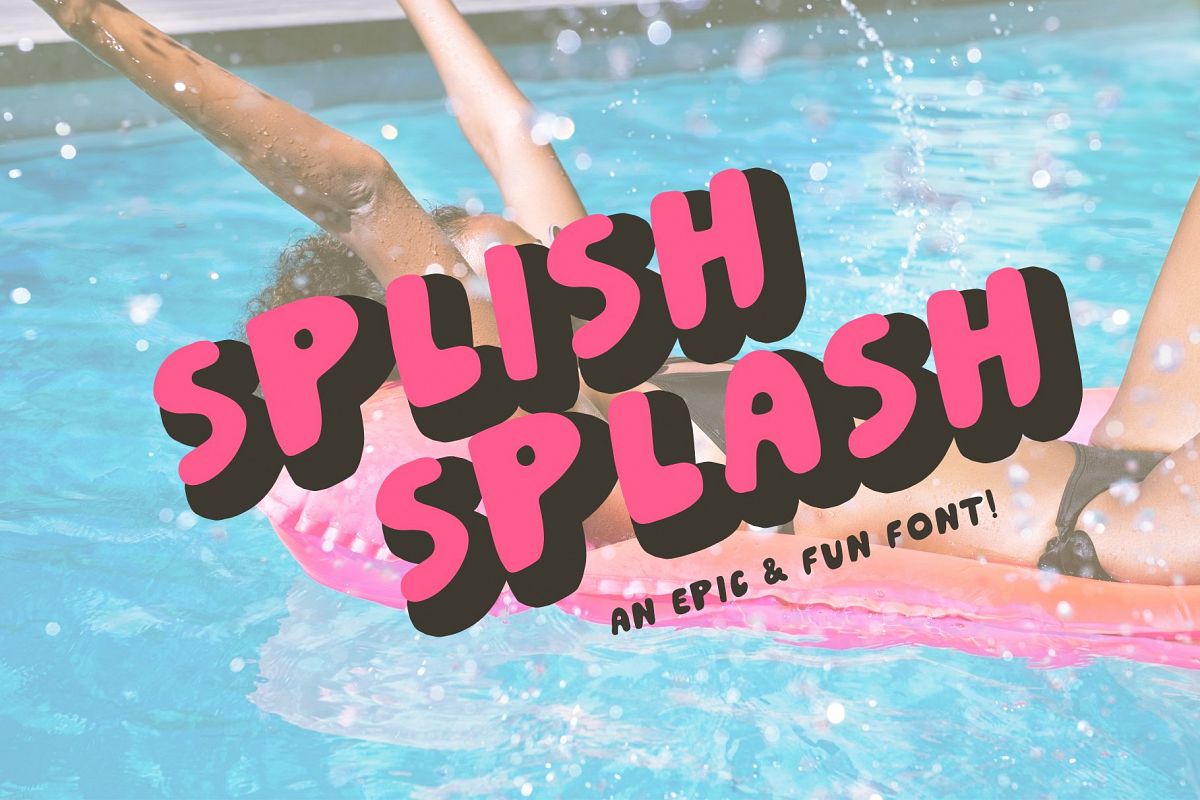 Splish Splash! | Playful Sans Serif Typeface example image 1